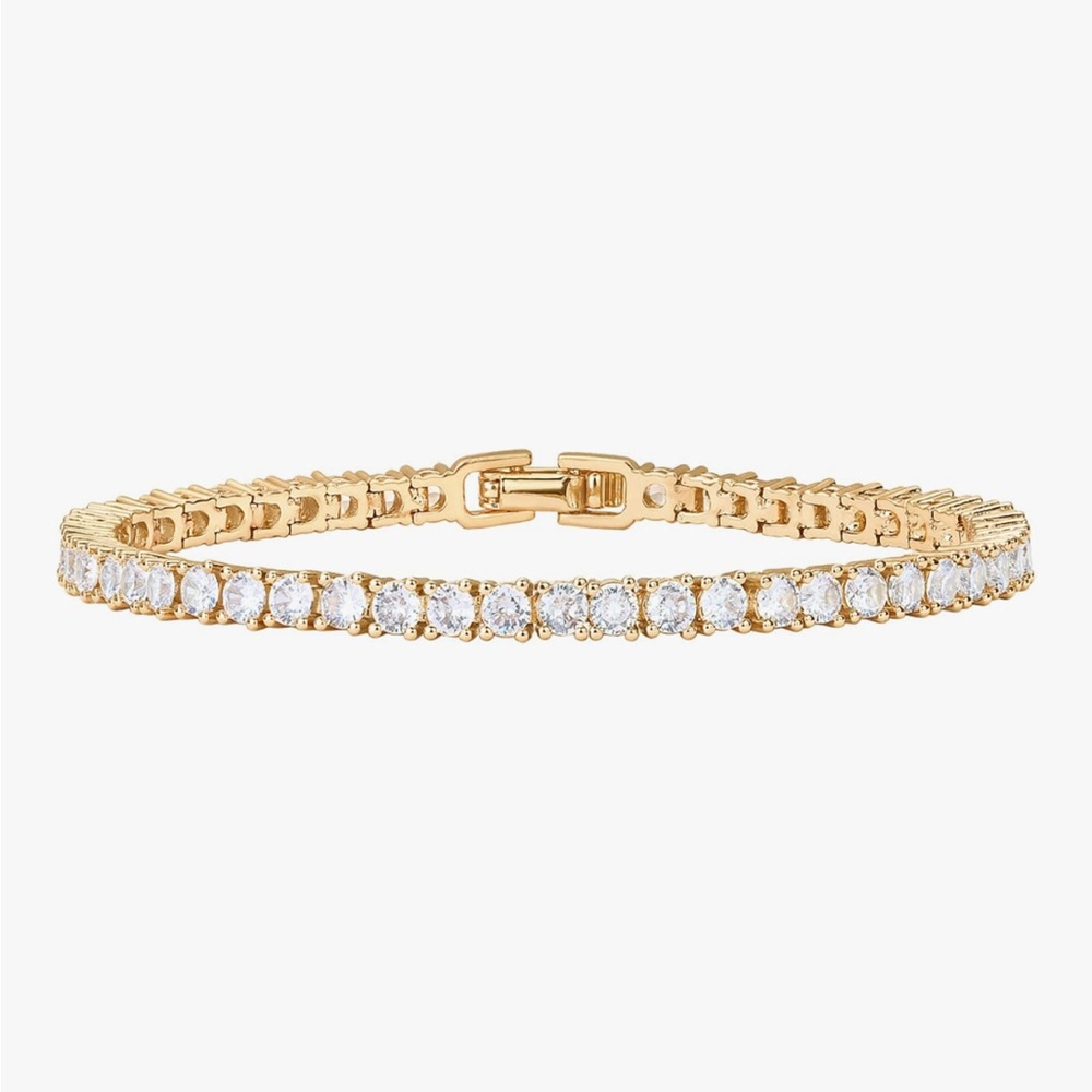 Pavoi 14K Gold Plated 3mm Cubic Zirconia Tennis Bracelet